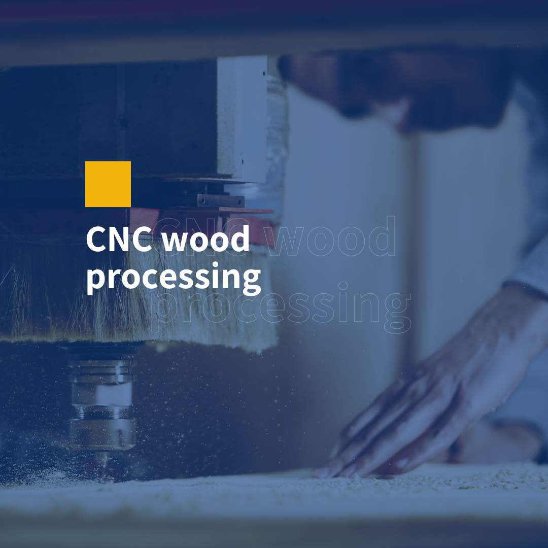 CNC machine processing a wooden panel with high precision