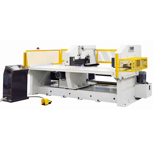 Double cross-cutting and squaring veneer pack guillotine shear – BIT